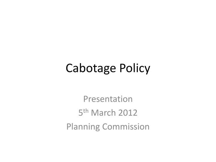 cabotage policy