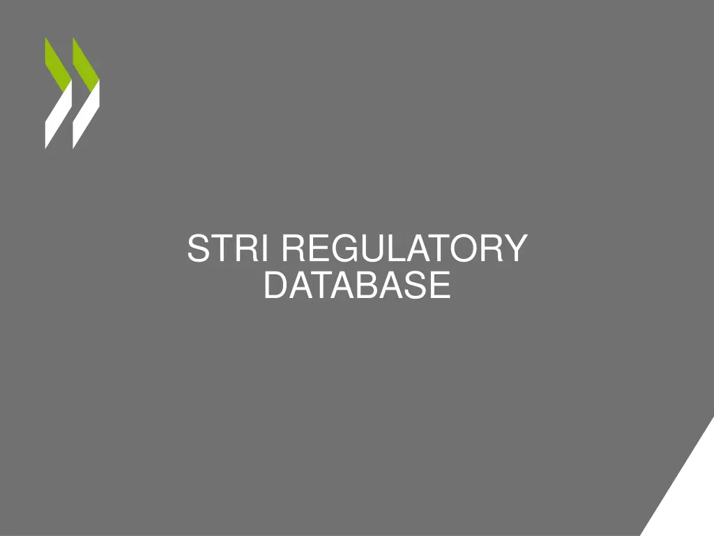 stri regulatory database
