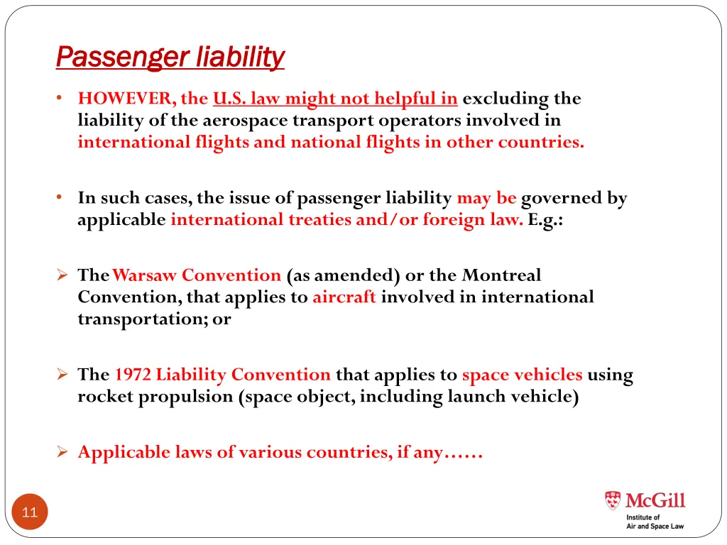 passenger liability passenger liability