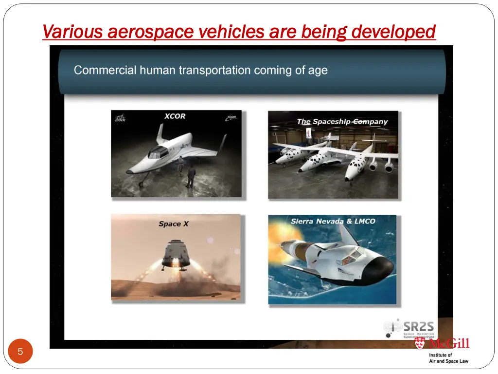 various aerospace vehicles are being developed