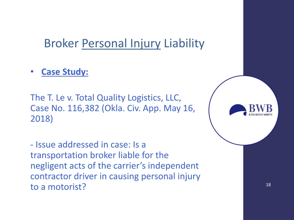 broker personal injury liability 1