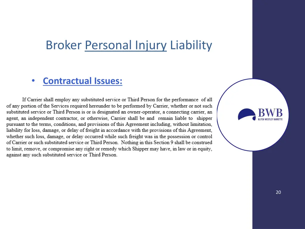 broker personal injury liability 3