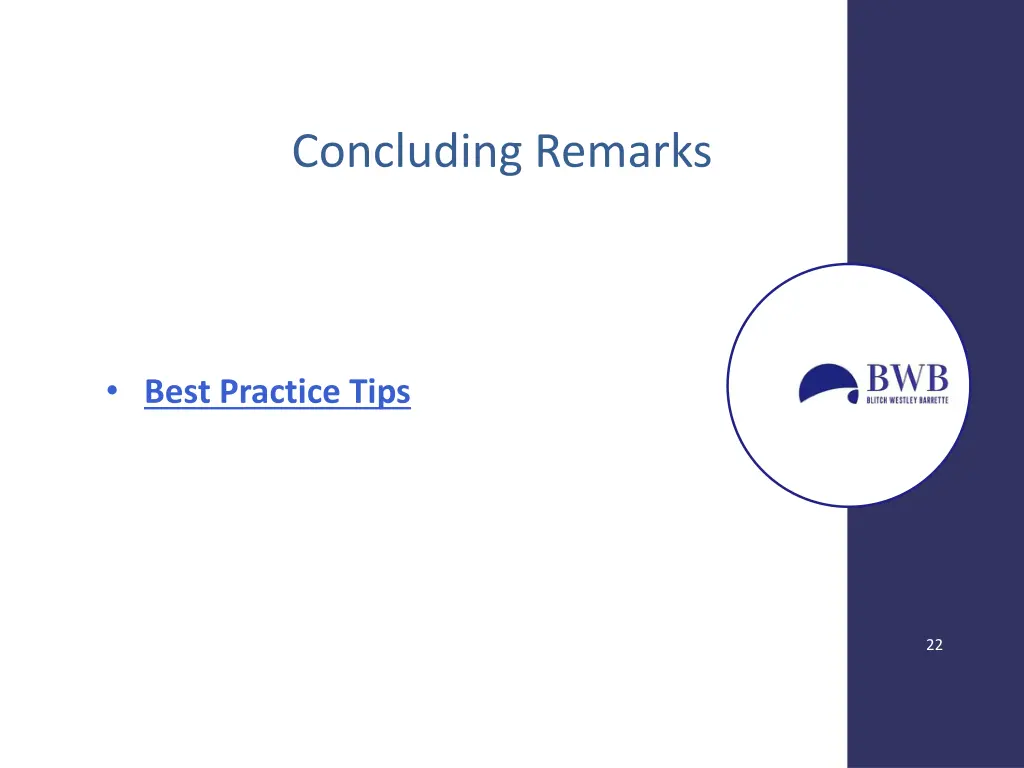 concluding remarks