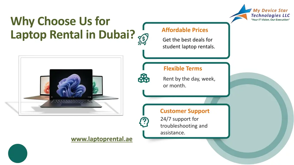 why choose us for laptop rental in dubai