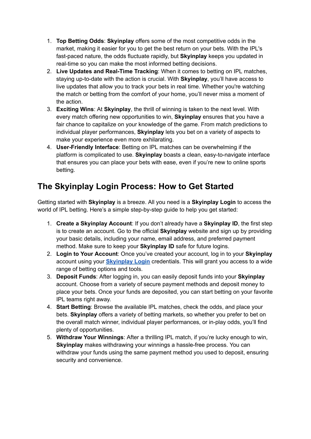 1 top betting odds skyinplay offers some