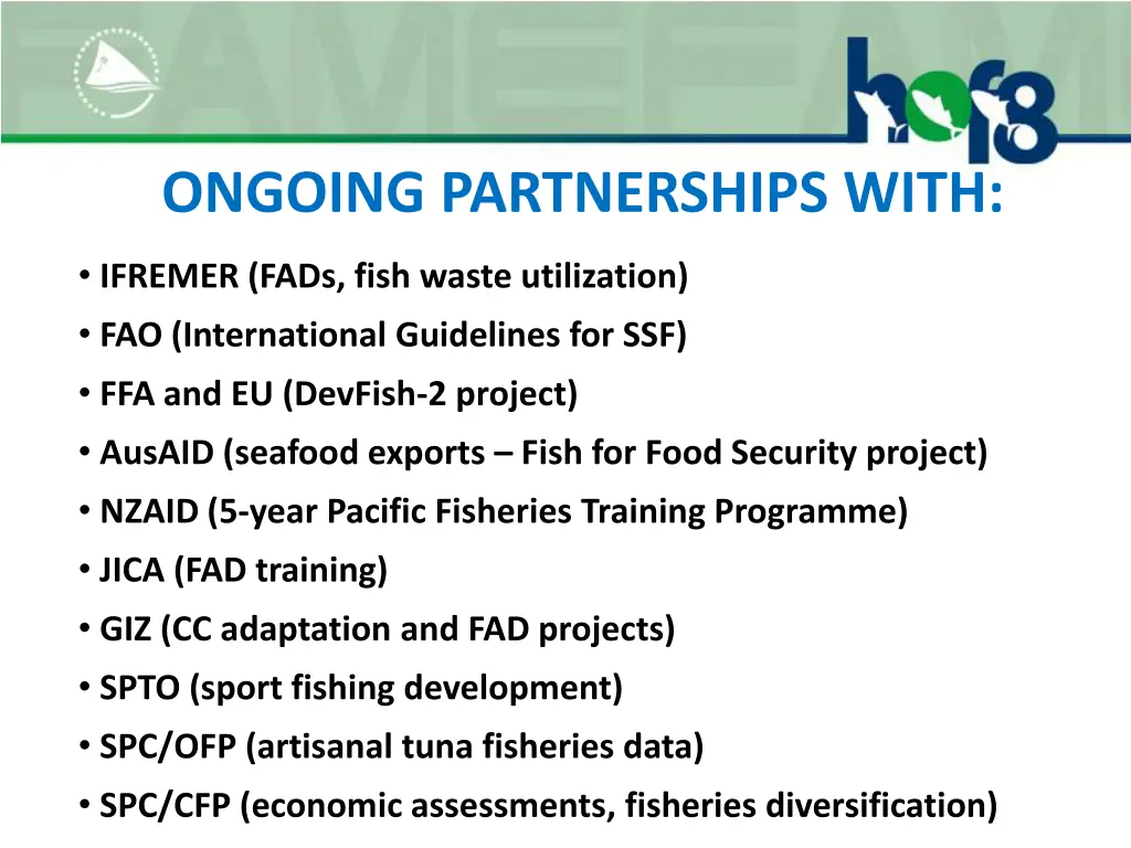 ongoing partnerships with