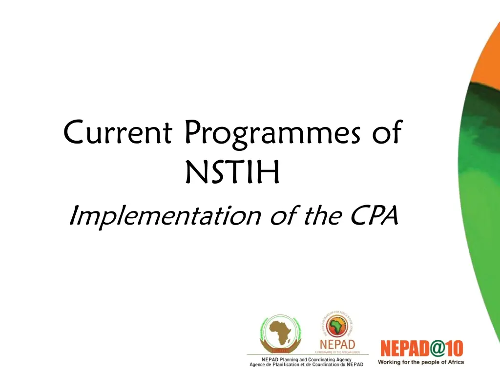 current programmes of nstih implementation