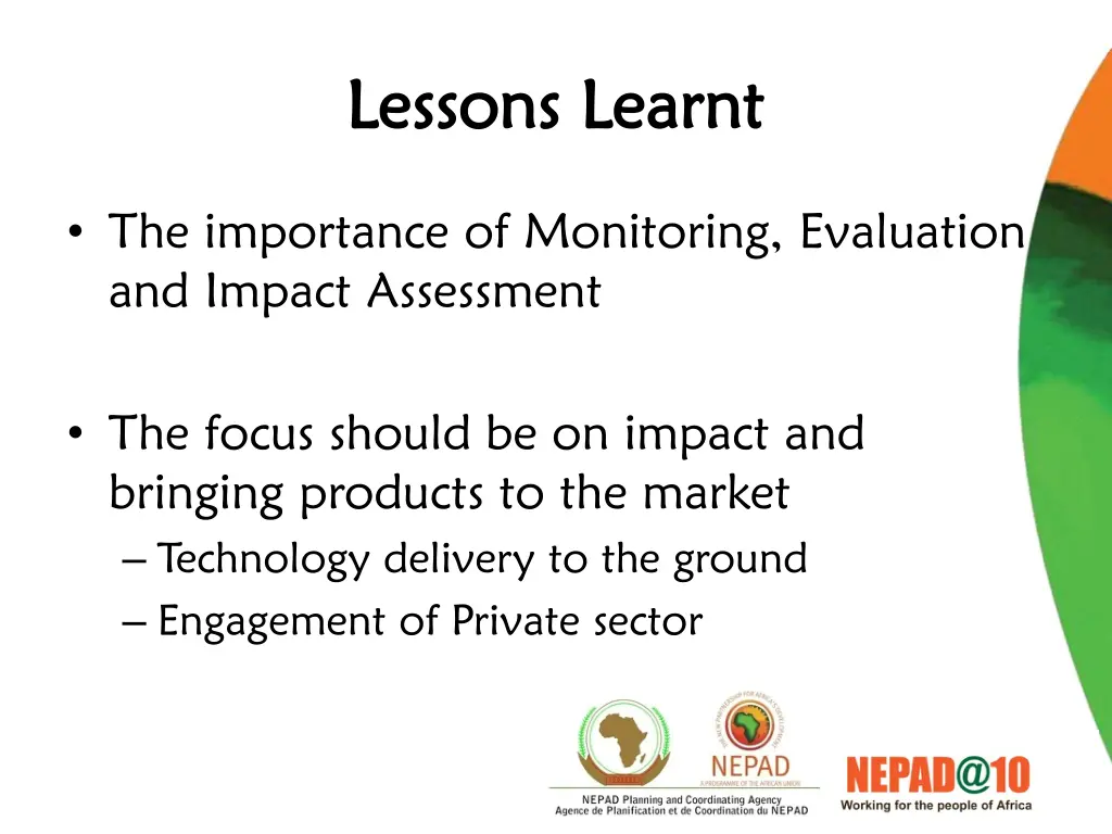 lessons learnt lessons learnt