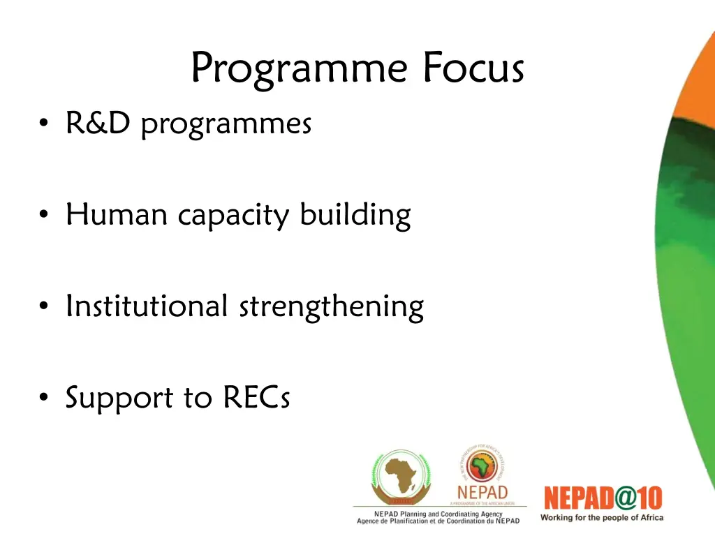 programme focus r d programmes