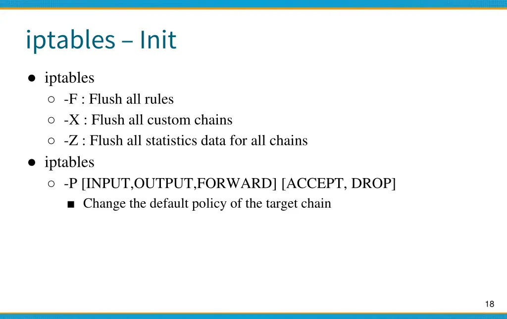 iptables init