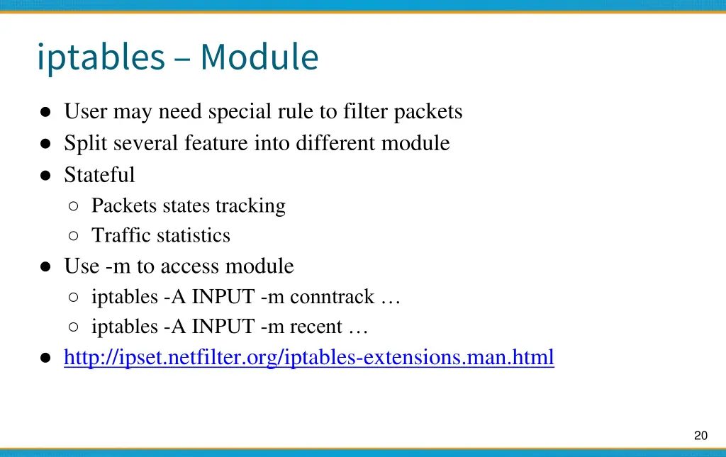 iptables module