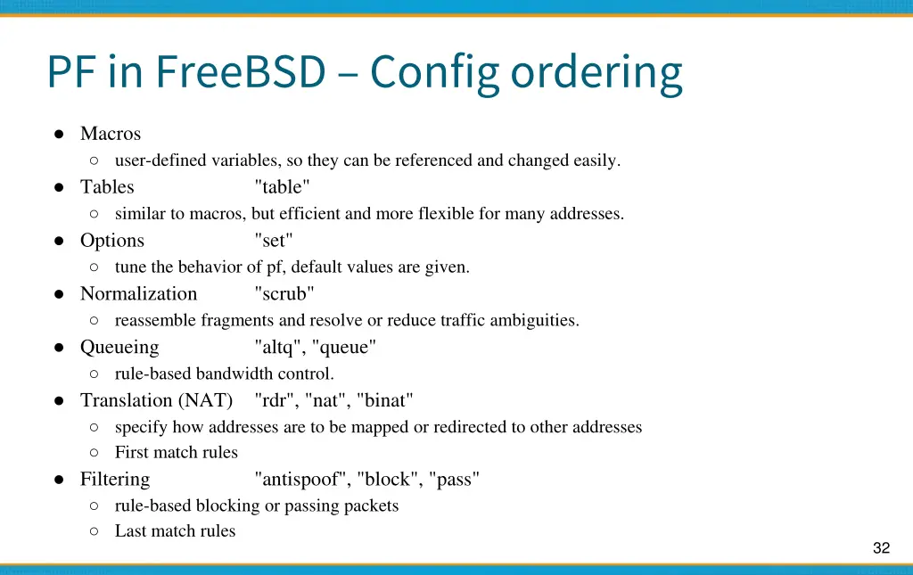 pf in freebsd config ordering