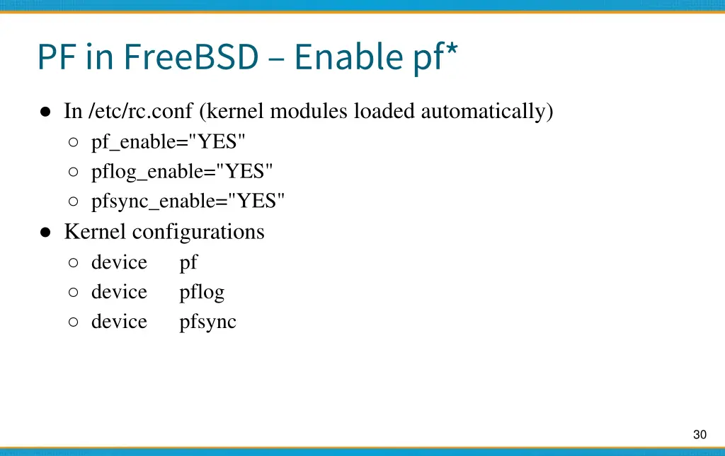pf in freebsd enable pf