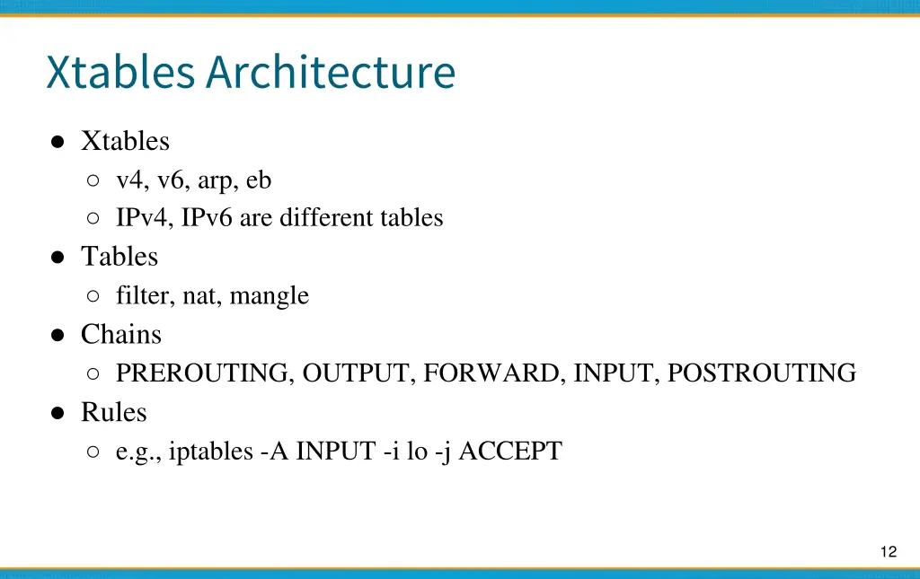 xtables architecture