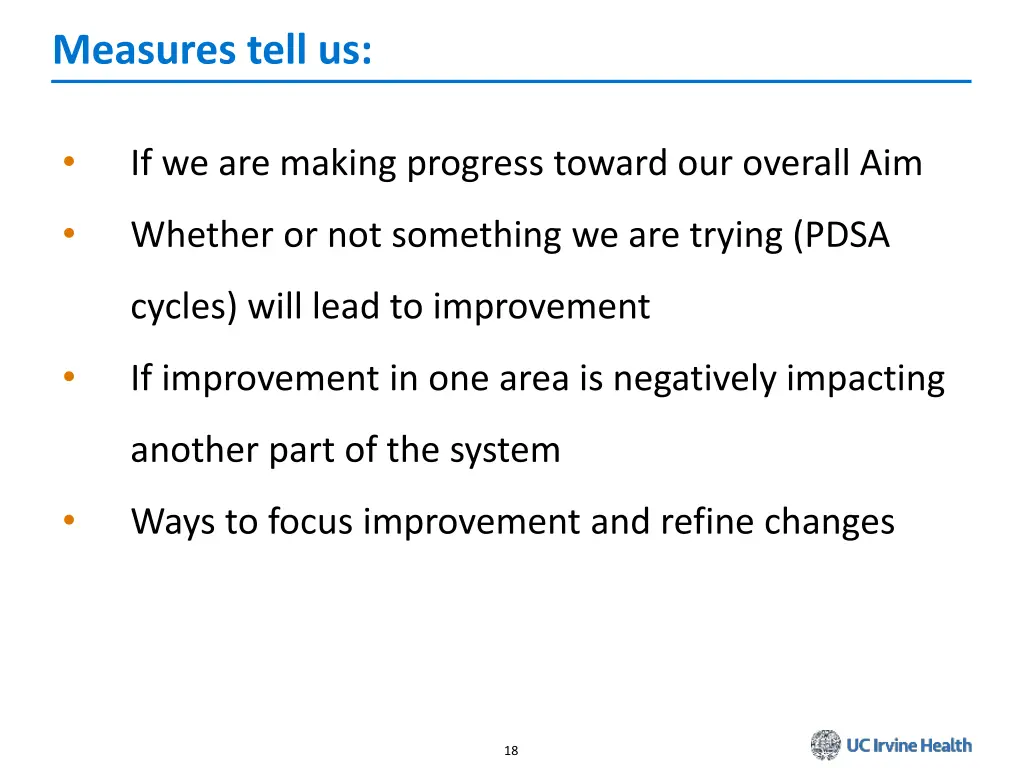 measures tell us