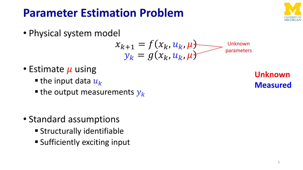 parameter estimation problem