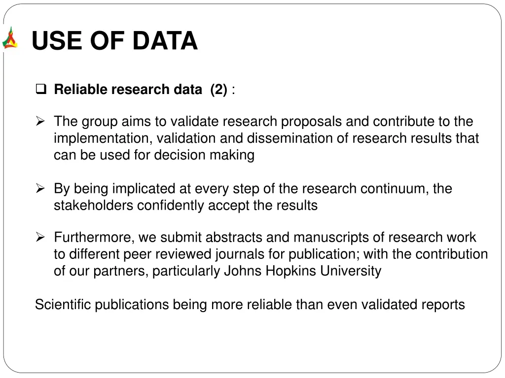 use of data 1