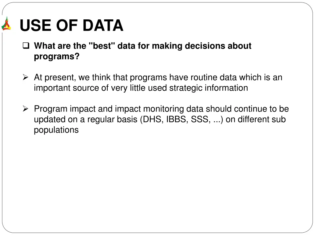 use of data 6