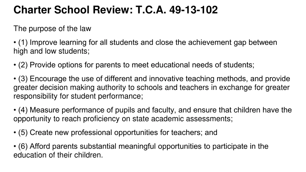 charter school review t c a 49 13 102