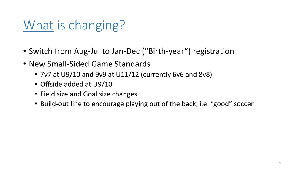what is changing