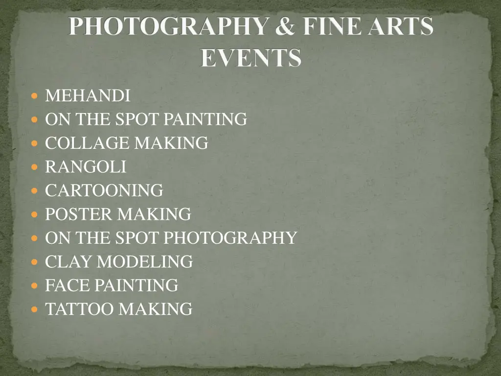 photography fine arts events