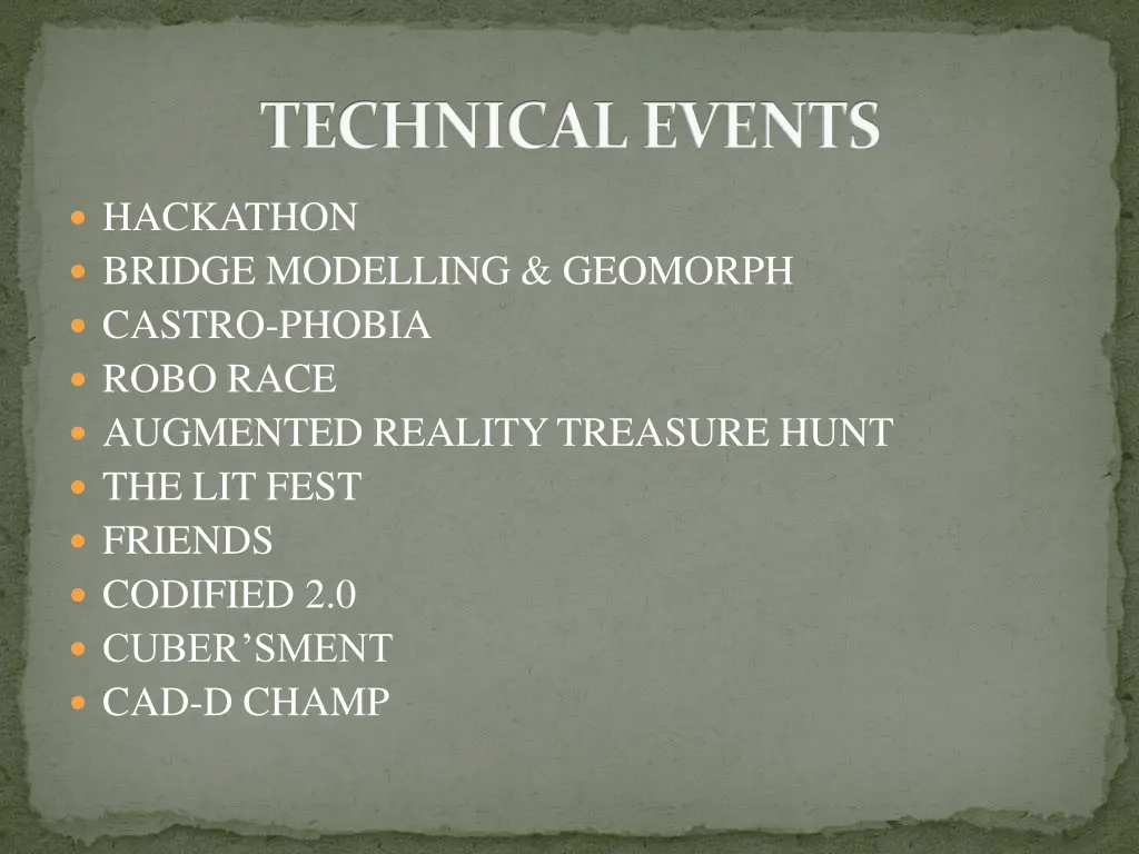 technical events