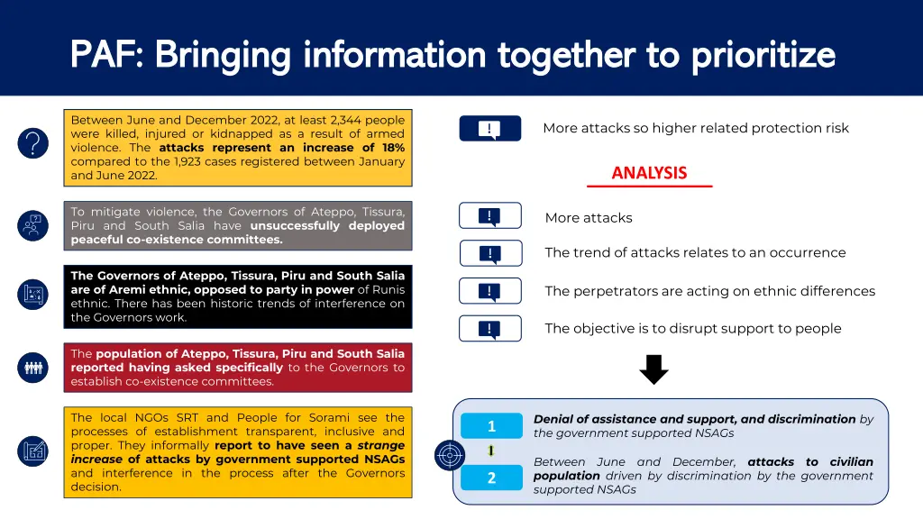 paf bringing information together to prioritize