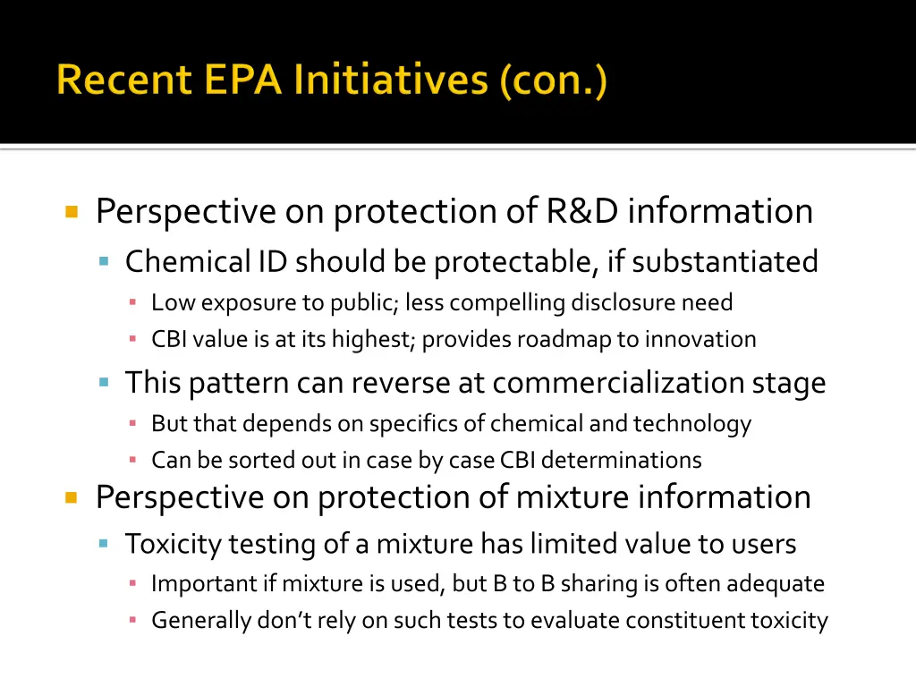 perspective on protection of r d information