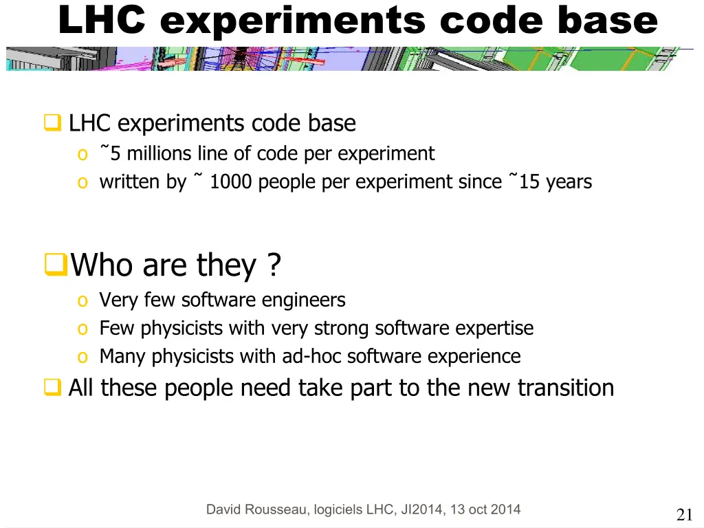 lhc experiments code base