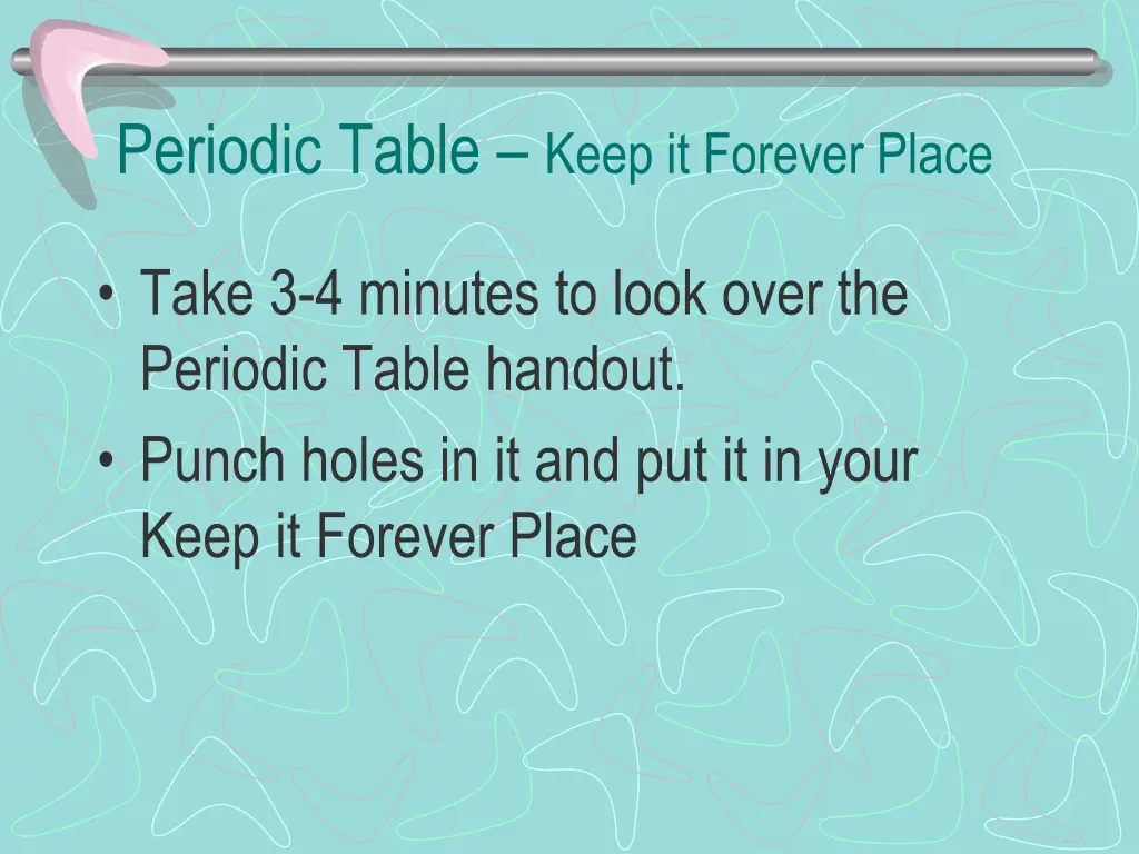 periodic table keep it forever place