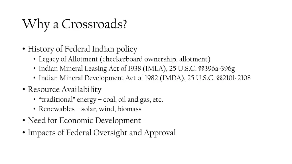 why a crossroads