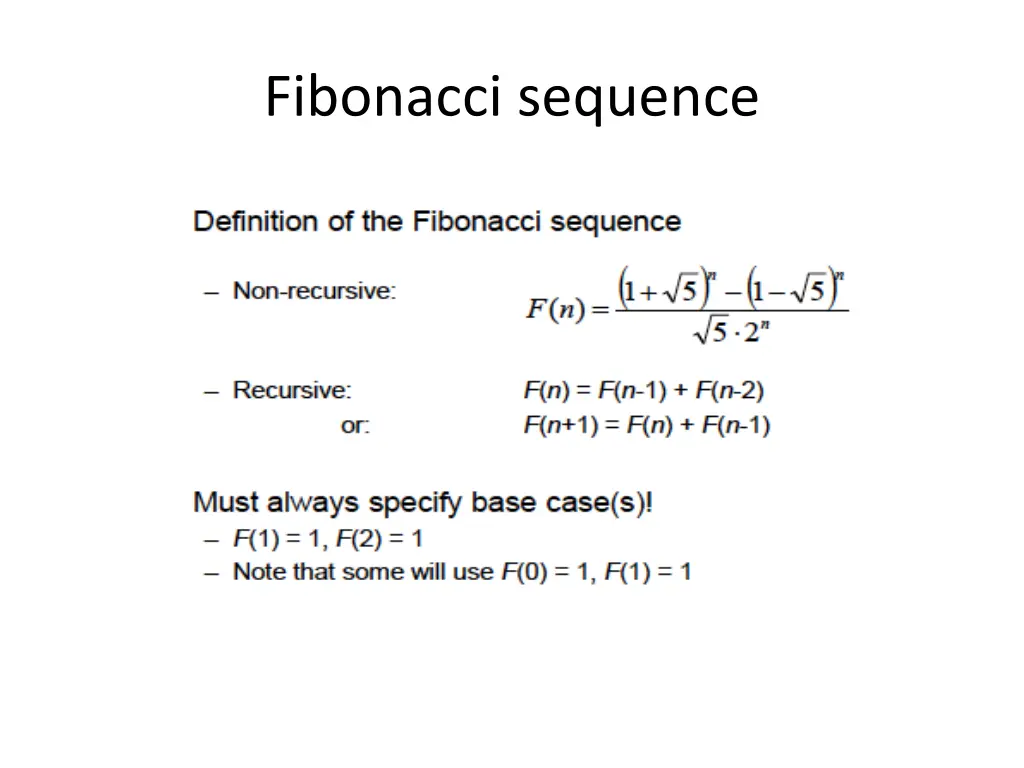 fibonacci sequence