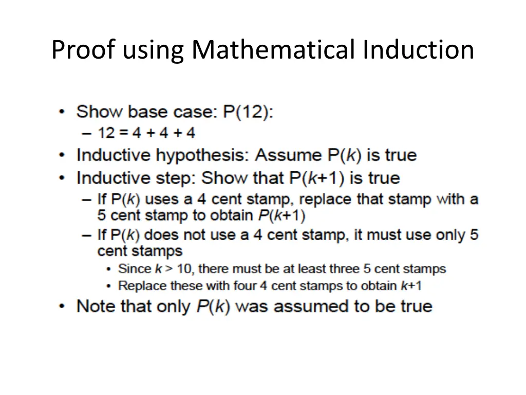 proof using mathematical induction