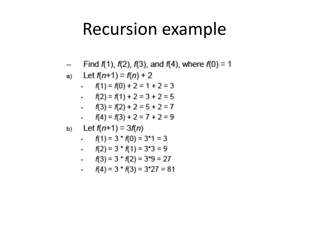 recursion example