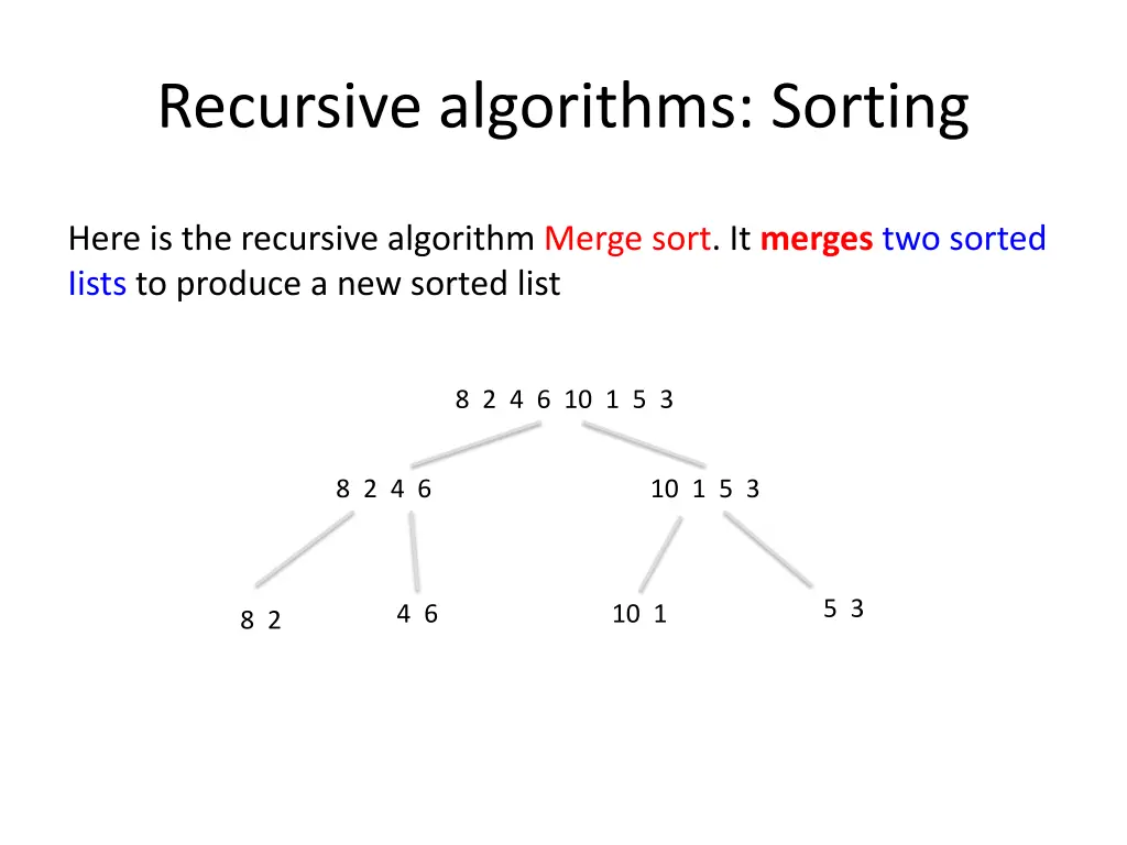 recursive algorithms sorting