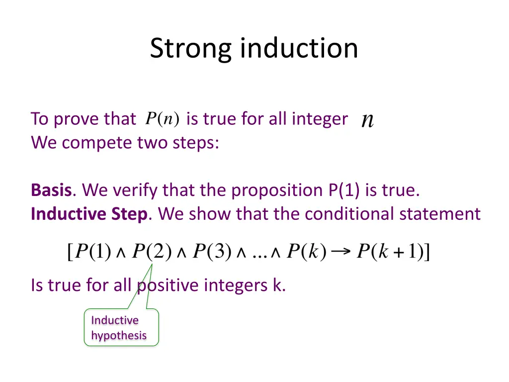 strong induction