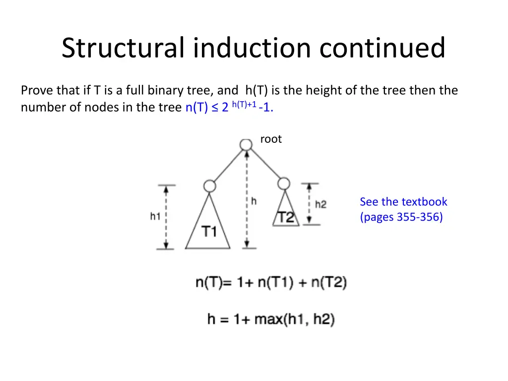 structural induction continued
