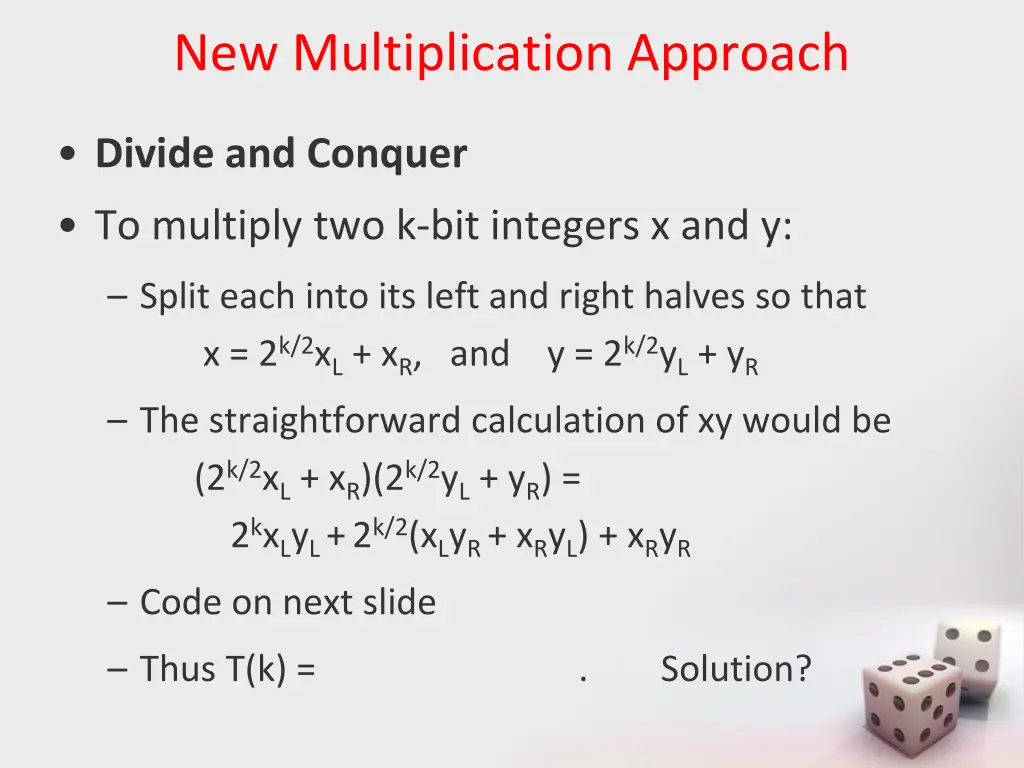 new multiplication approach