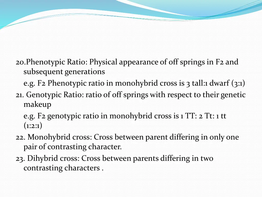 20 phenotypic ratio physical appearance