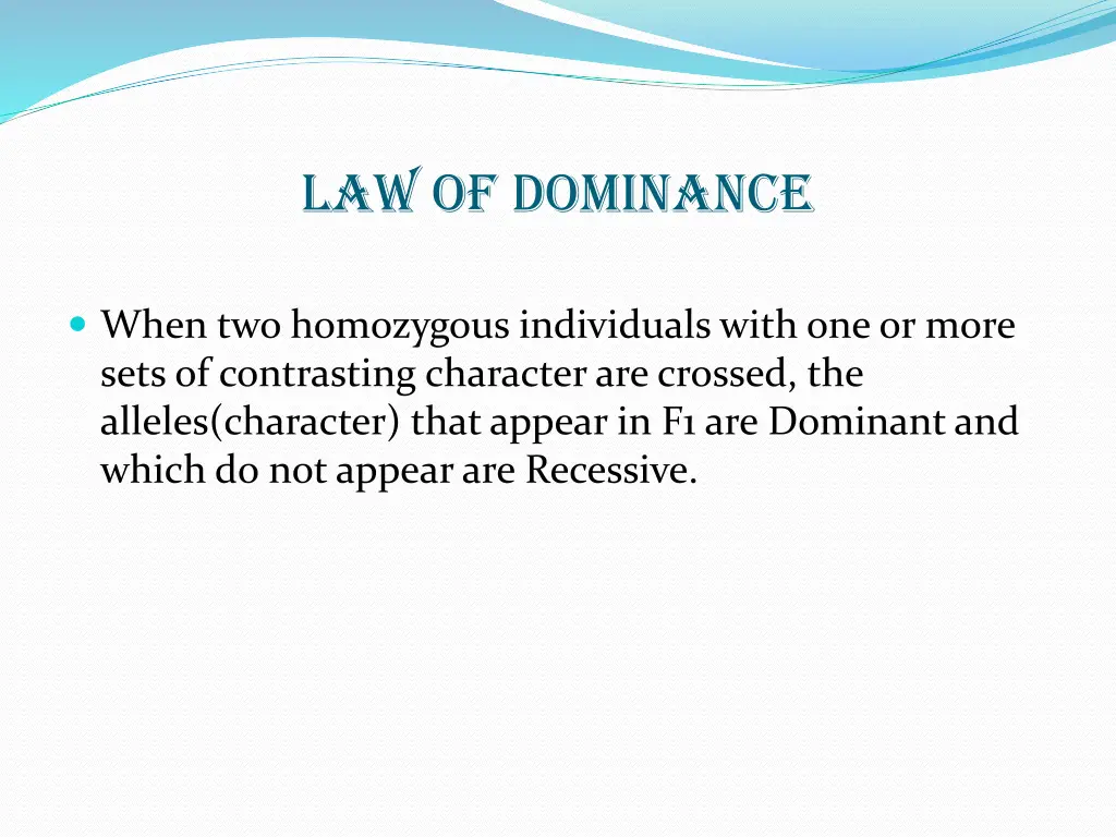 law of dominance