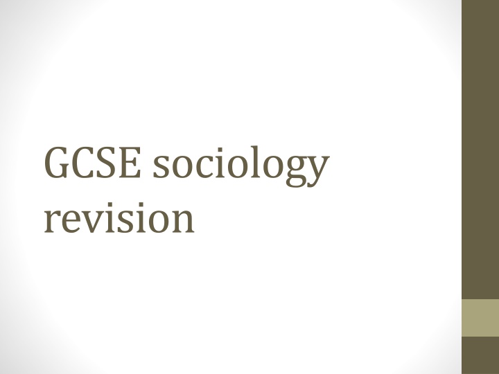 gcse sociology revision