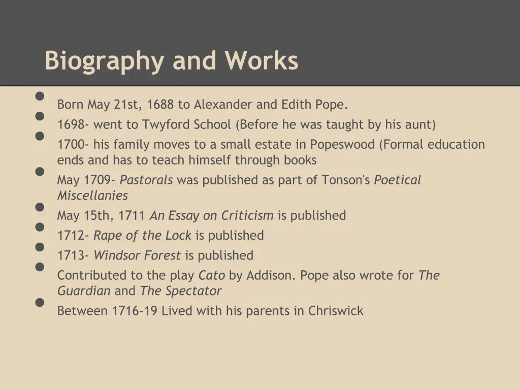 biography and works born may 21st 1688