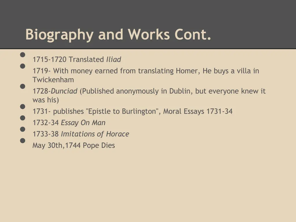 biography and works cont 1715 1720 translated