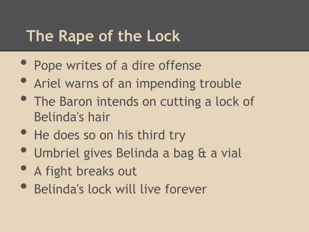 the rape of the lock pope writes of a dire