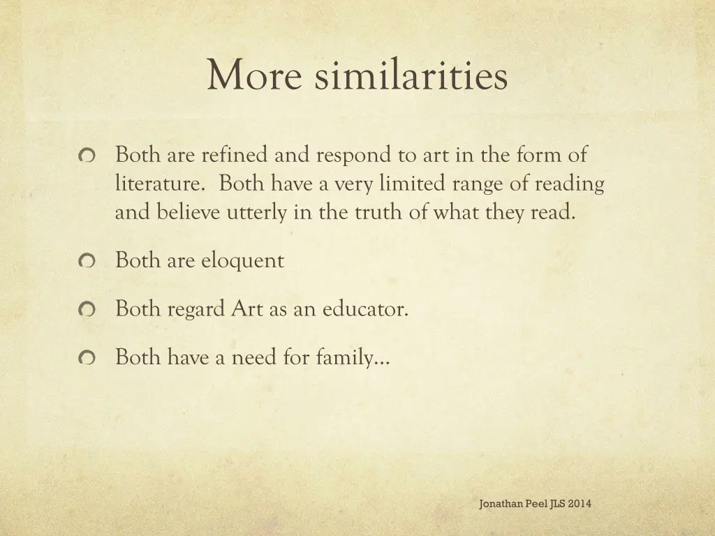 more similarities