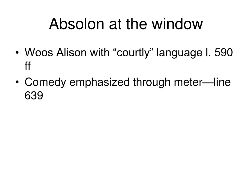 absolon at the window