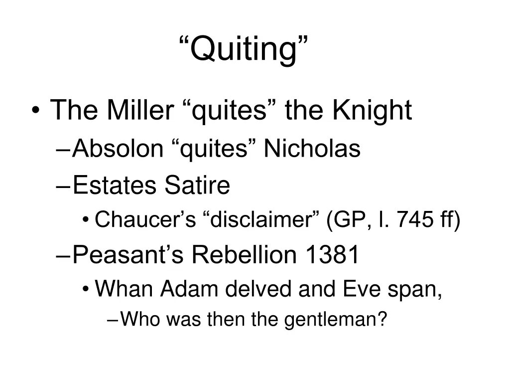 quiting