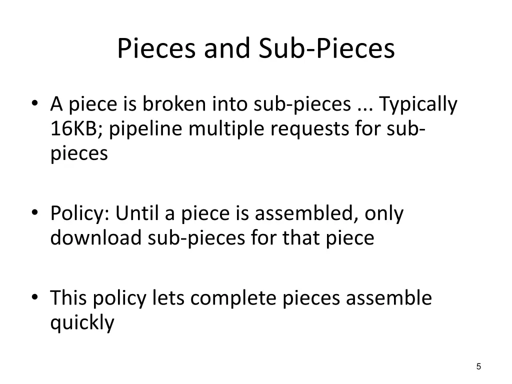 pieces and sub pieces