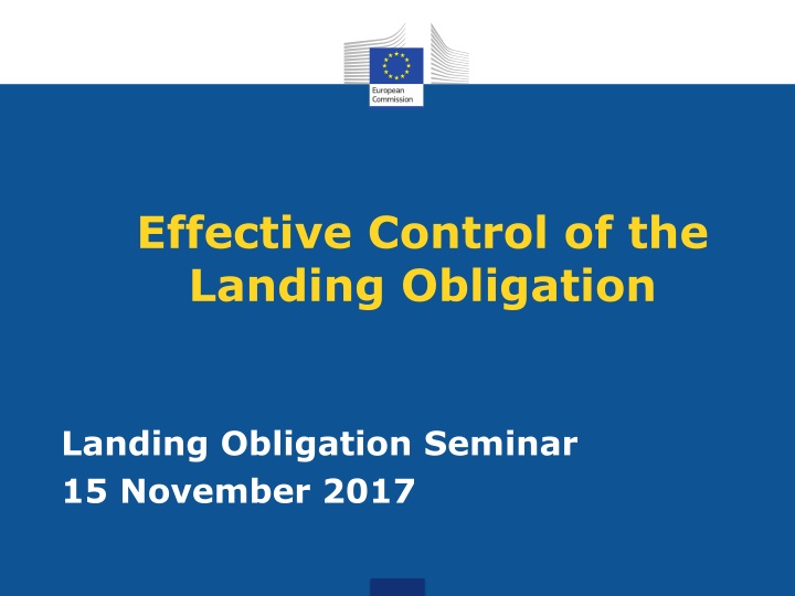 effective control of the landing obligation