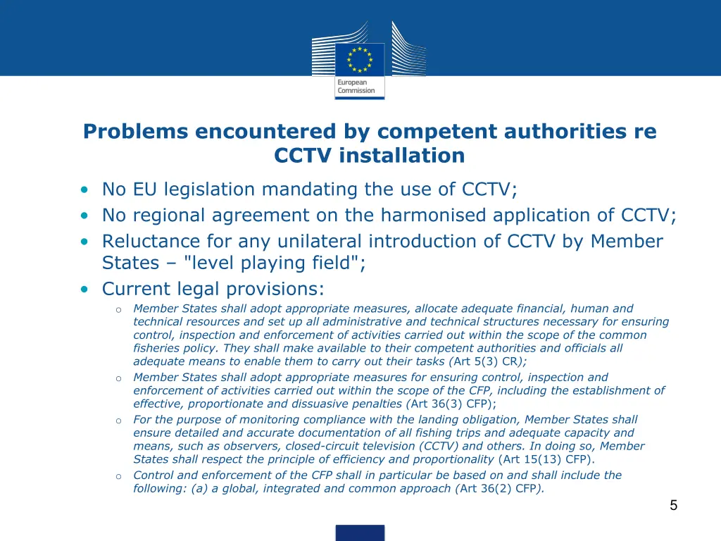 problems encountered by competent authorities